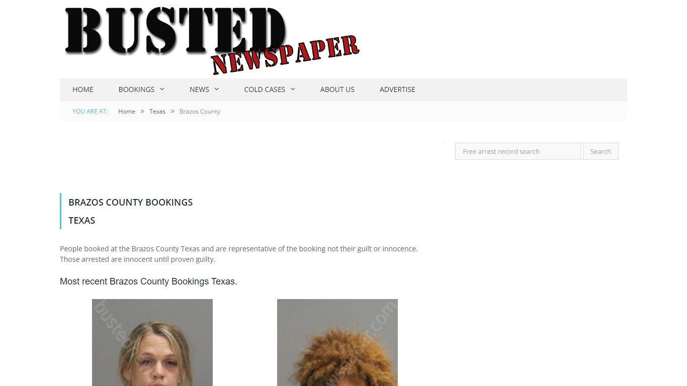 Brazos County, TX Mugshots - BUSTEDNEWSPAPER.COM