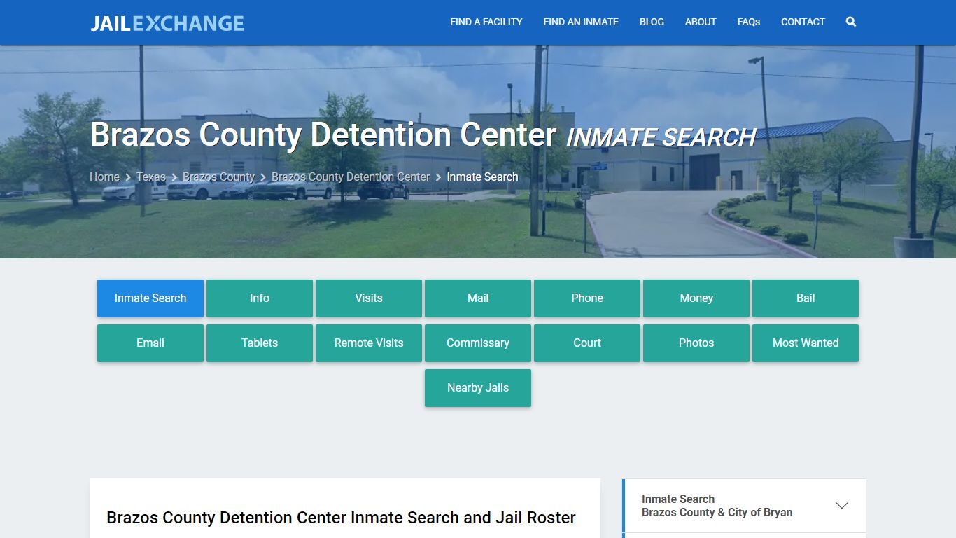 Brazos County Detention Center Inmate Search - Jail Exchange